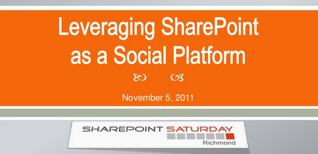 Leveraging SharePoint as a Social Platform